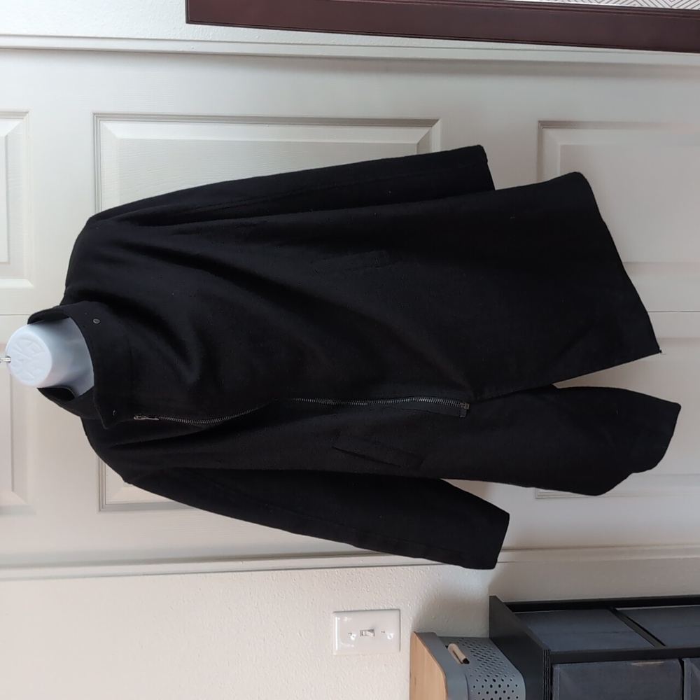 Cowl Neck Zip Up Coatigan